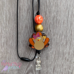 Badge Reels – Turkey with Bow