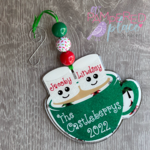 Mug with Marshmallows Family of 2 Ornament