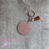 Keychain - Brown Glitter Circle
