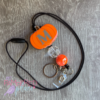 Badge Reel - Pumpkin with Initial
