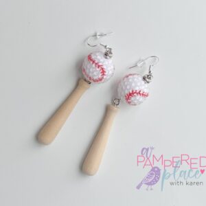 Baseball & Bat Earrings – Sparkle