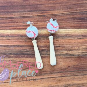Baseball & Bat Earrings – Sparkle