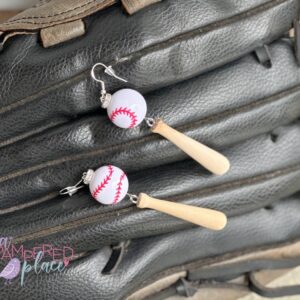 Baseball & Bat Earrings – Smooth