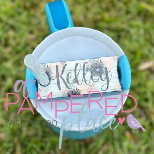 Tumbler Tag – Blush & Charcoal