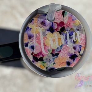 Tumbler Tag – Full Round Floral