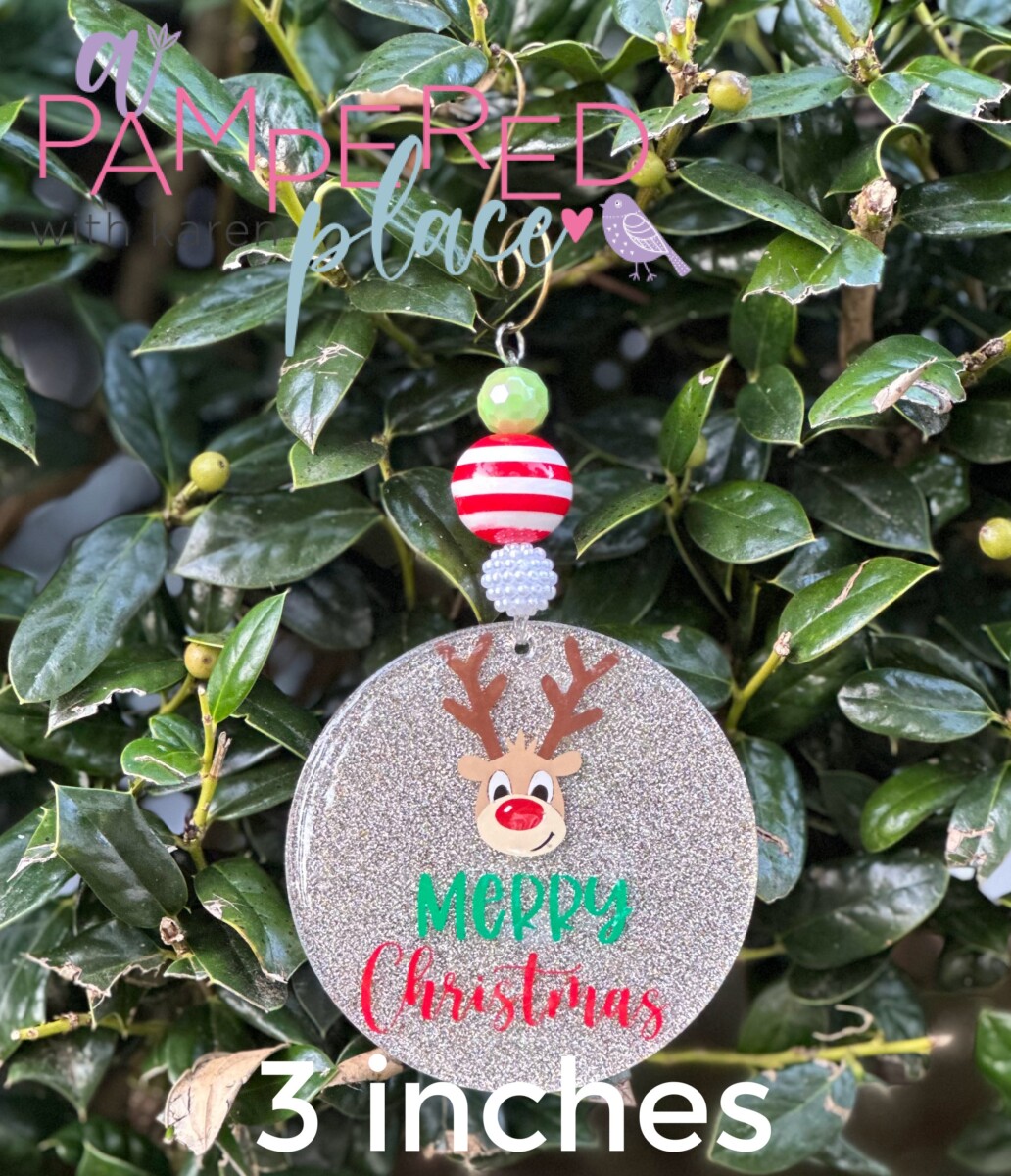 Merry Christmas Reindeer Ornament – A Pampered Place