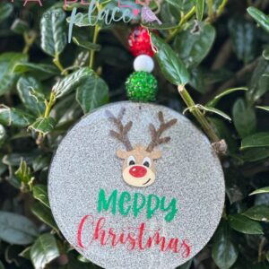 Merry Christmas Reindeer Ornament