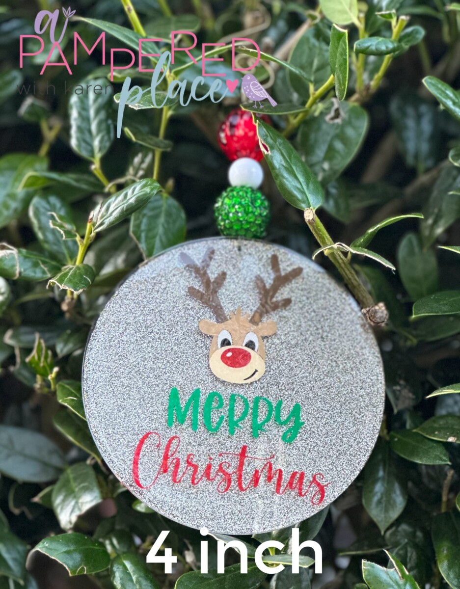 Merry Christmas Reindeer Ornament – A Pampered Place