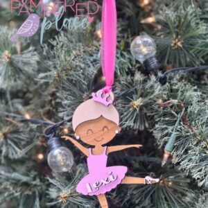 Personalized 3D Ballerina Ornament