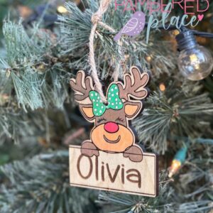 The Willow – Personalized Reindeer Ornament