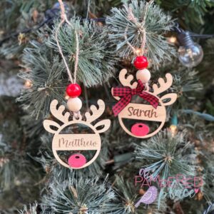 Personalized Reindeer Ornaments