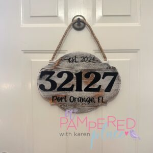 Personalized Zip Code Door Hanger