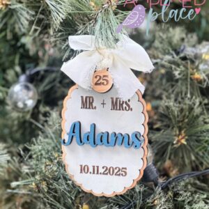 Personalized “Mr. & Mrs.” Wedding Ornament