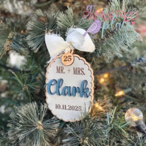 Personalized “Mr. & Mrs.” Wedding Ornament