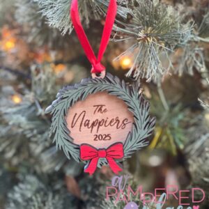 Personalized Holiday Wreath Ornament